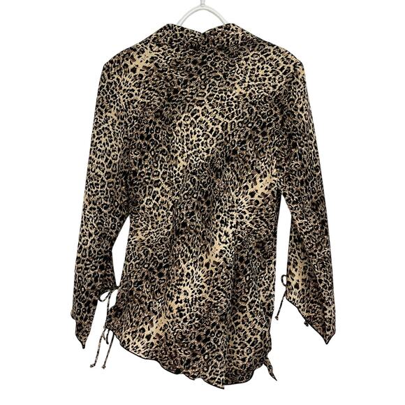 Giorgio Fiorlini Collection Leopard Print Blouse Size Medium - Picture 2 of 9